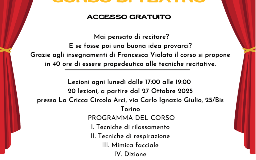 LABORATORIO DI TEATRO 2025/2026